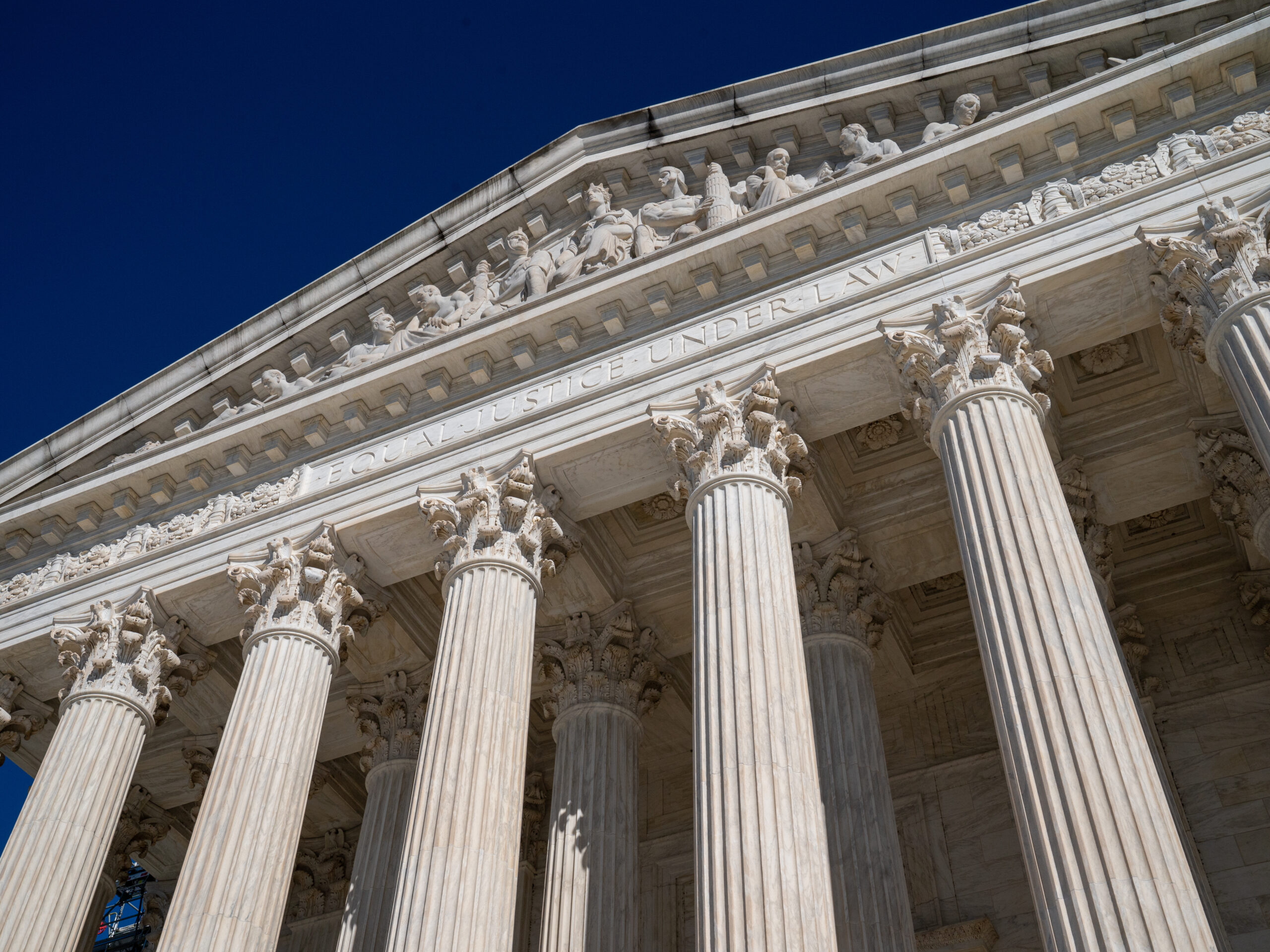 A view of the front of the U.S. Supreme Court in Washington, D.C., is seen Feb. 29.