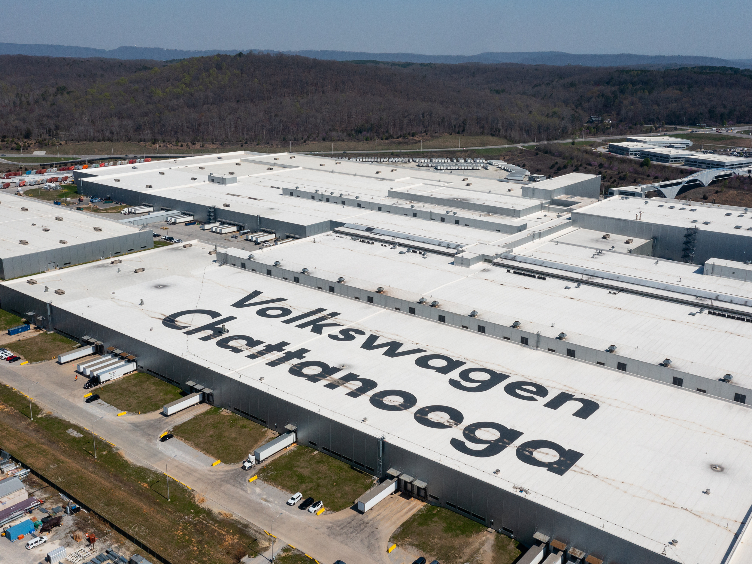 Some 4,300 production and maintenance workers at this Volkswagen automobile assembly plant in Chattanooga, Tenn., are voting this week on whether to join the United Auto Workers union.