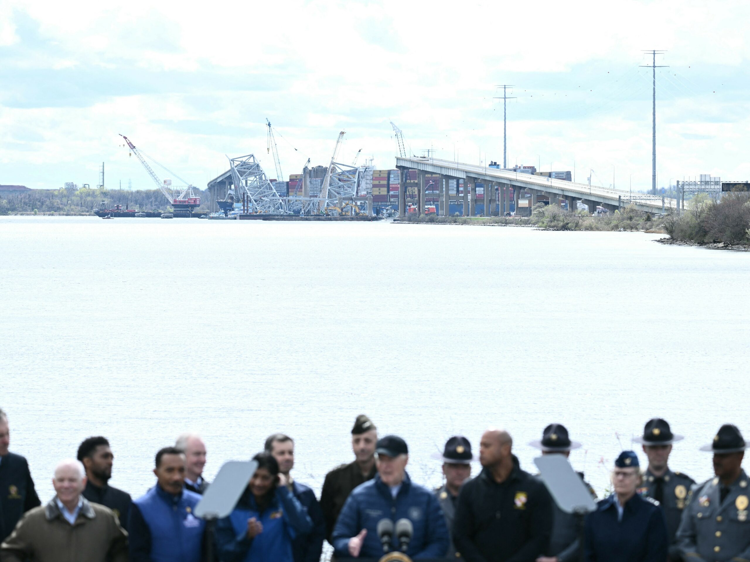 President Biden speaks about efforts to rebuild the Francis Scott Key Bridge in Baltimore after surveying the damage.