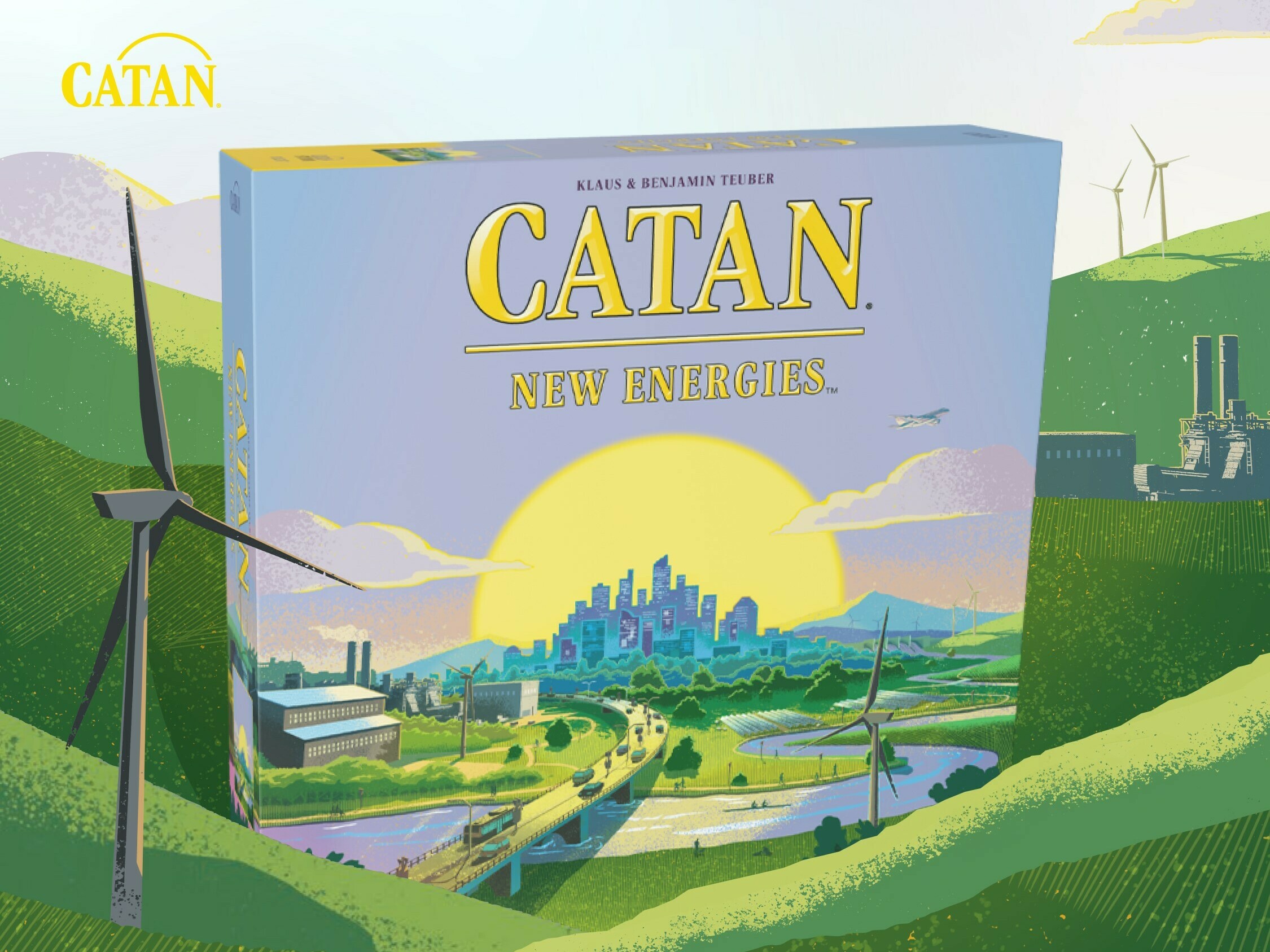 A new version of the popular board game Catan, which hits shelves this summer, introduces energy production and pollution into the gameplay.