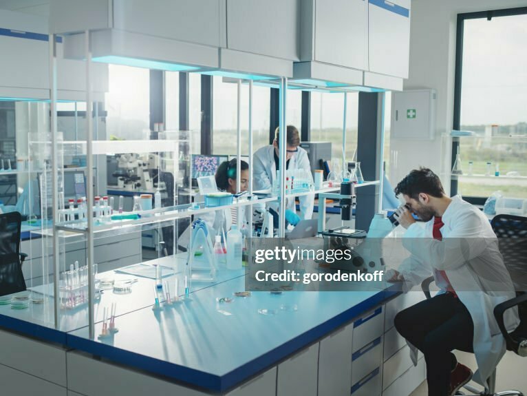 DO NOT USE - PLACEHOLDER ONLYModern Medicine Laboratory: Diverse Team of Multi-Ethnic Young Scientists Analysing Test Samples. Advanced Lab with High-Tech Equipment, Microbiology Researchers Design, Develop Drugs, Doing Research