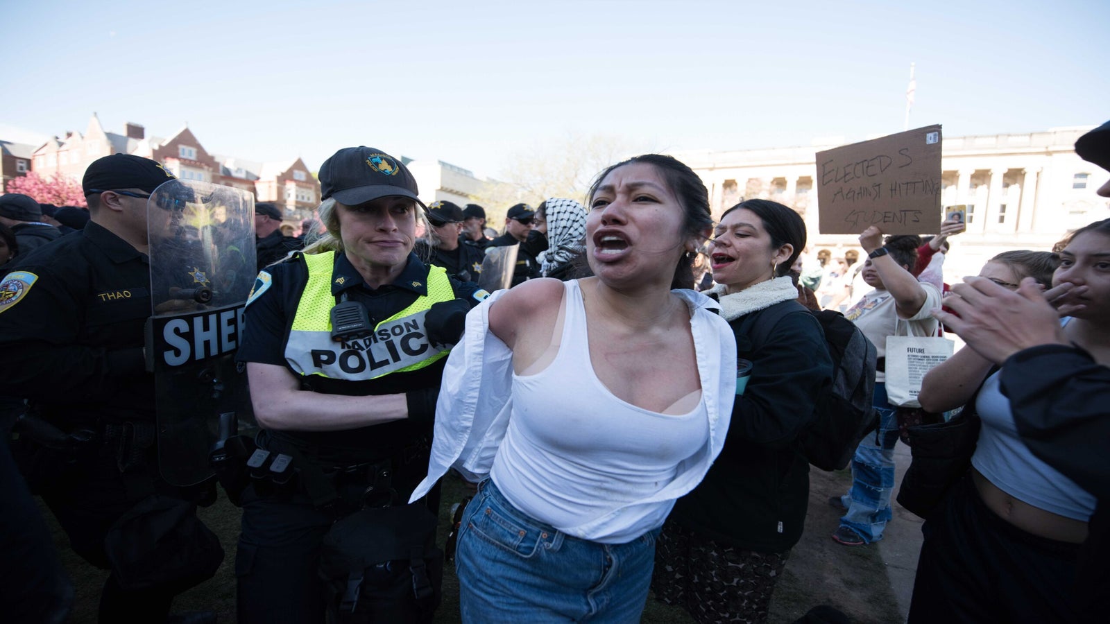 Madison Police arrested multiple protestors from the pro-Palestinian encampment on the UW-Madison campus