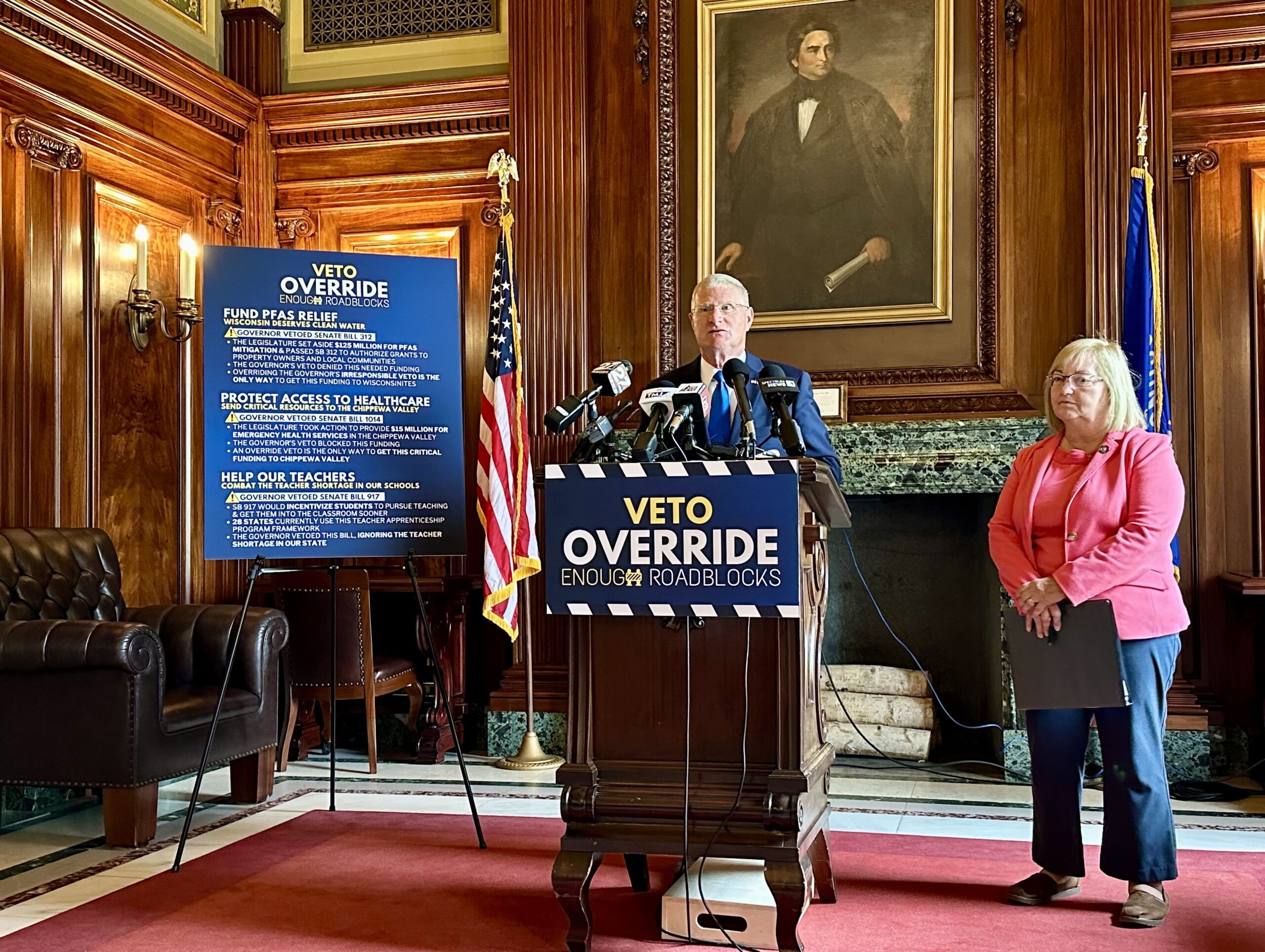 Republicans vow veto overrides on PFAS, hospital funds