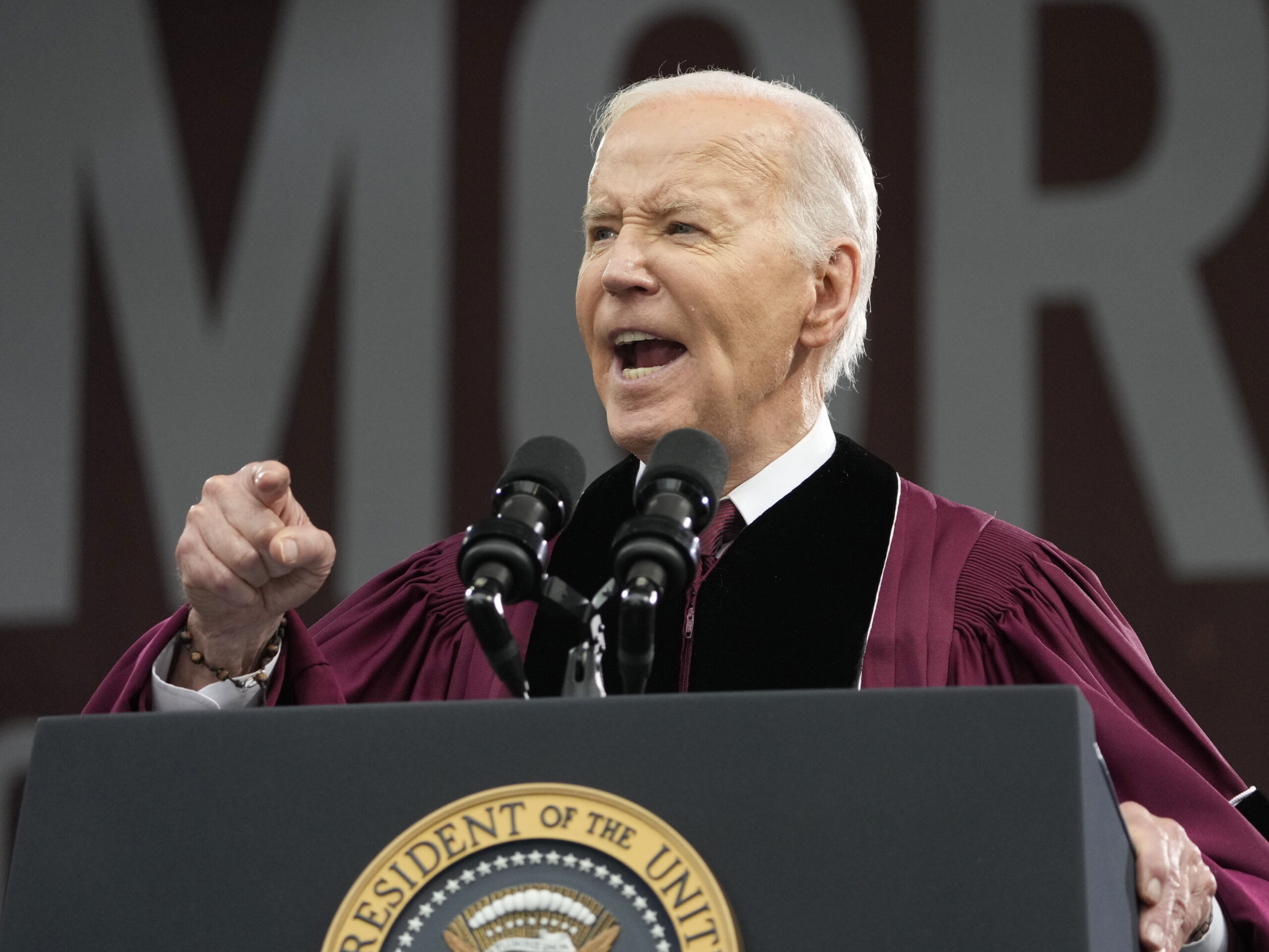 At Morehouse, Biden says dissent should be heard because democracy is ‘still the way’
