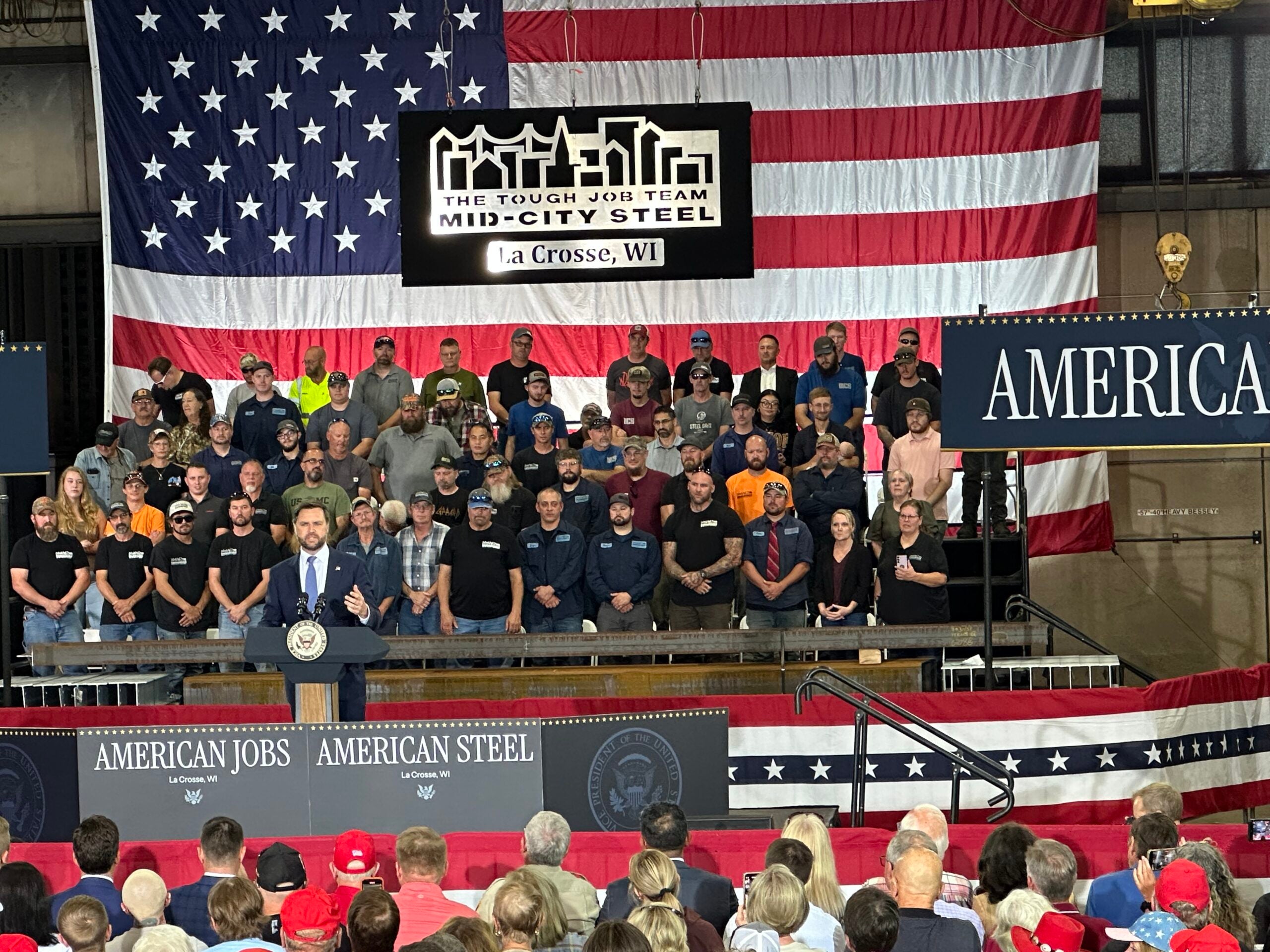 JD Vance promotes Trump’s signature tax law in visit to key Wisconsin congressional district