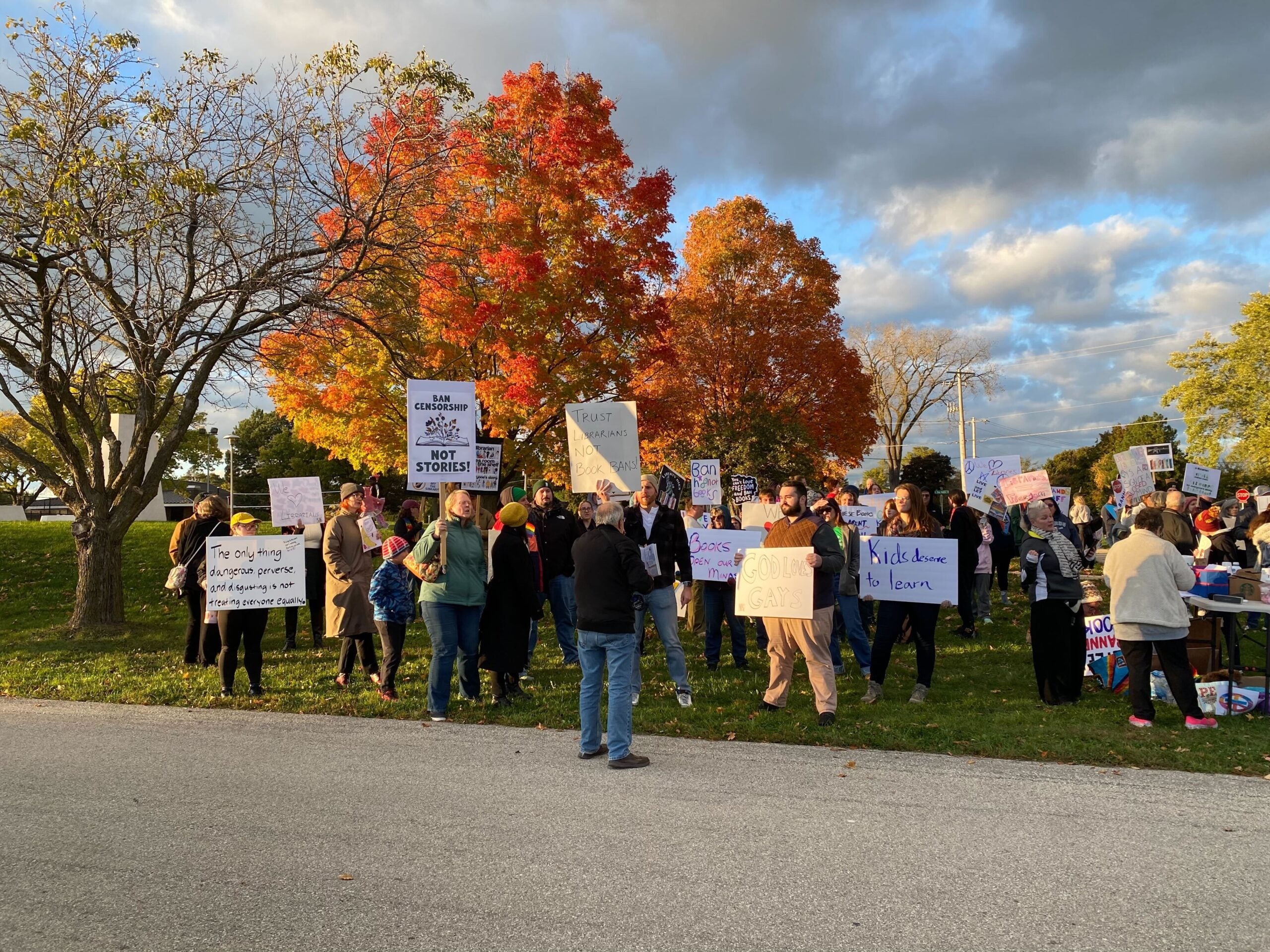 Protesters battle over LGBTQ+ books at Hales Corners Library