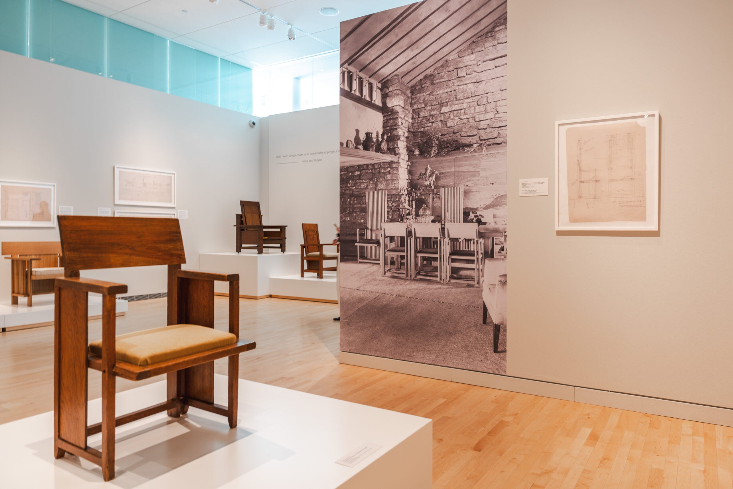 Frank Lloyd Wright’s forgotten chair designs on display at Museum of Wisconsin Art