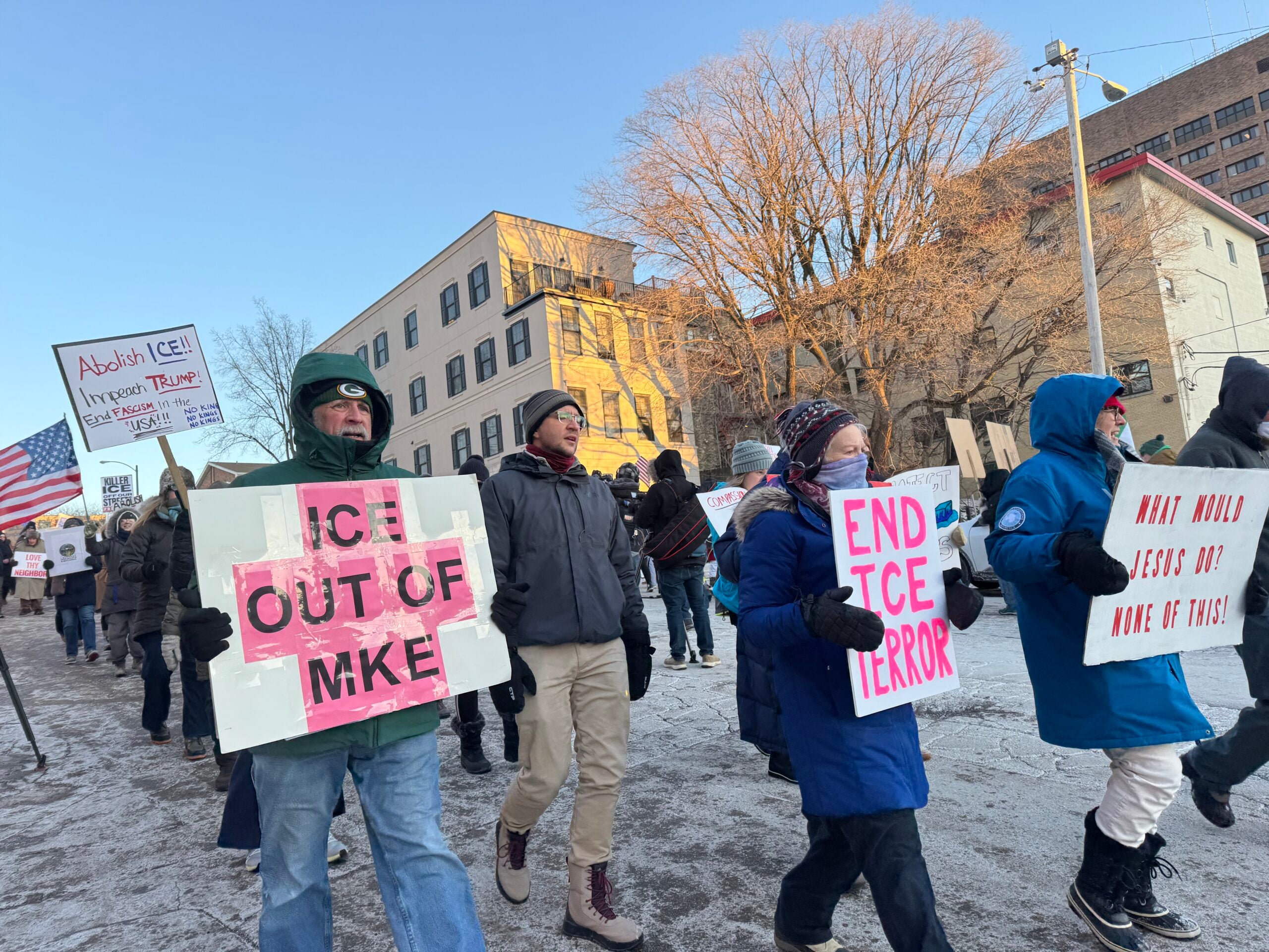 Hundreds gather in Milwaukee to protest latest shooting by federal officers in Minnesota